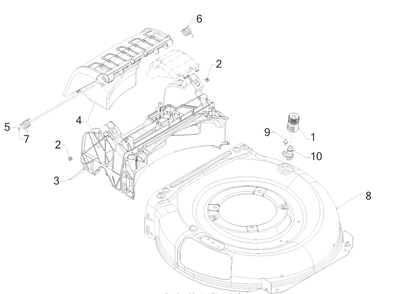 Deck Assembly Diagram and Parts List for SC700H (12AL2CQ710)(2017) Cub Cadet Lawn Mower